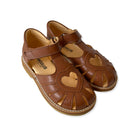Heart Sandals in Cognac by Angulus