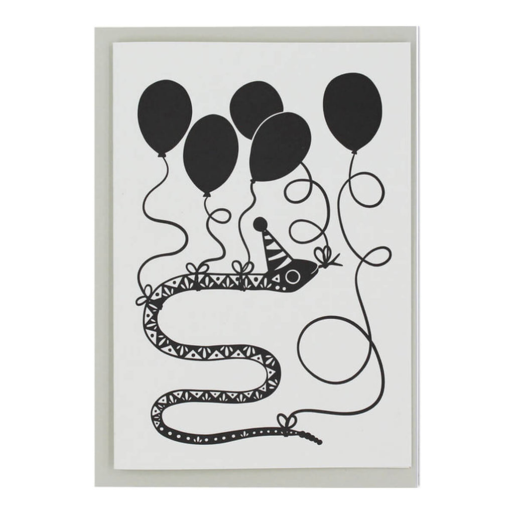 Snake Birthday Greetings Card by Artcadia