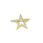 Star Hair Clip in Beige Gloss by Bon Dep