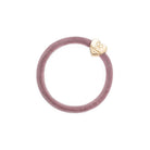 Gold Heart Velvet Hair Band in Champagne Pink by byEloise