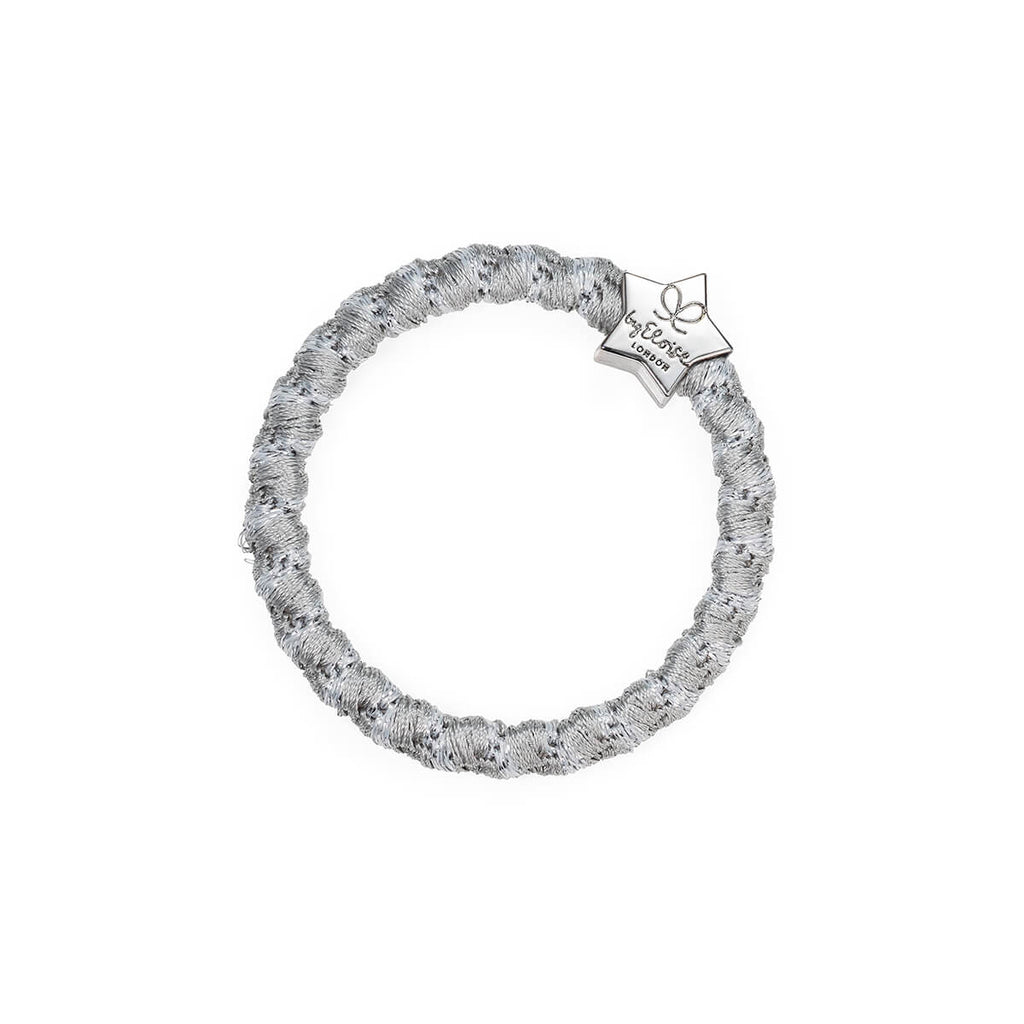 Silver Star Hair Band in Woven Silver Shimmer by byEloise