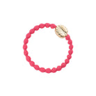 Gold Palm Leaf Hair Band in Neon Peach by byEloise