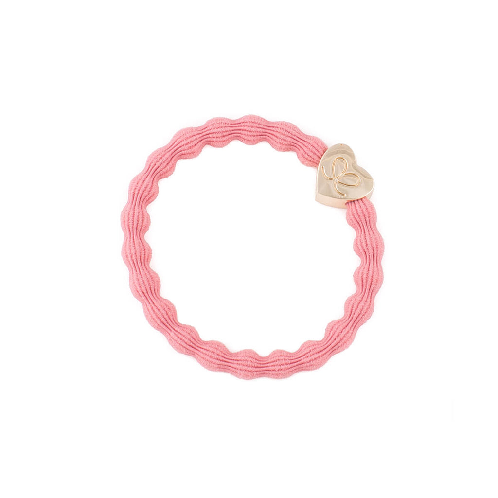 Gold Heart Hair Band in Coral by byEloise