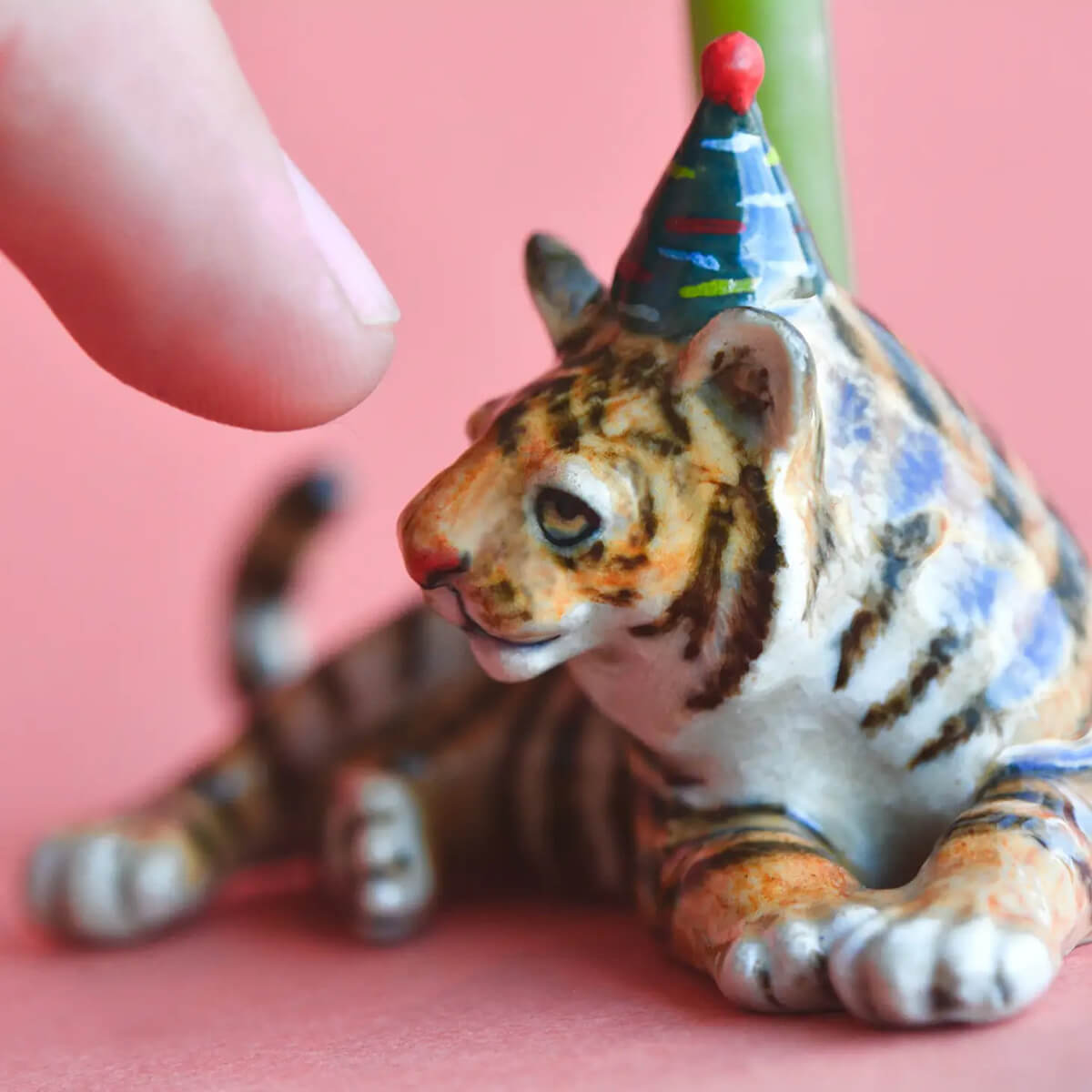 Tiger Ceramic Cake Topper by Camp Hollow