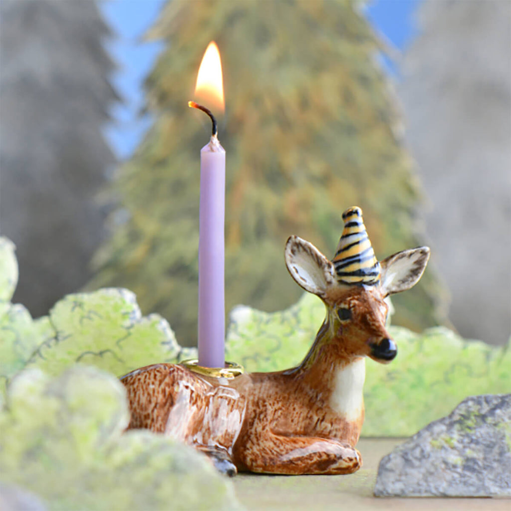 Deer Party Animal Ceramic Cake Topper by Camp Hollow
