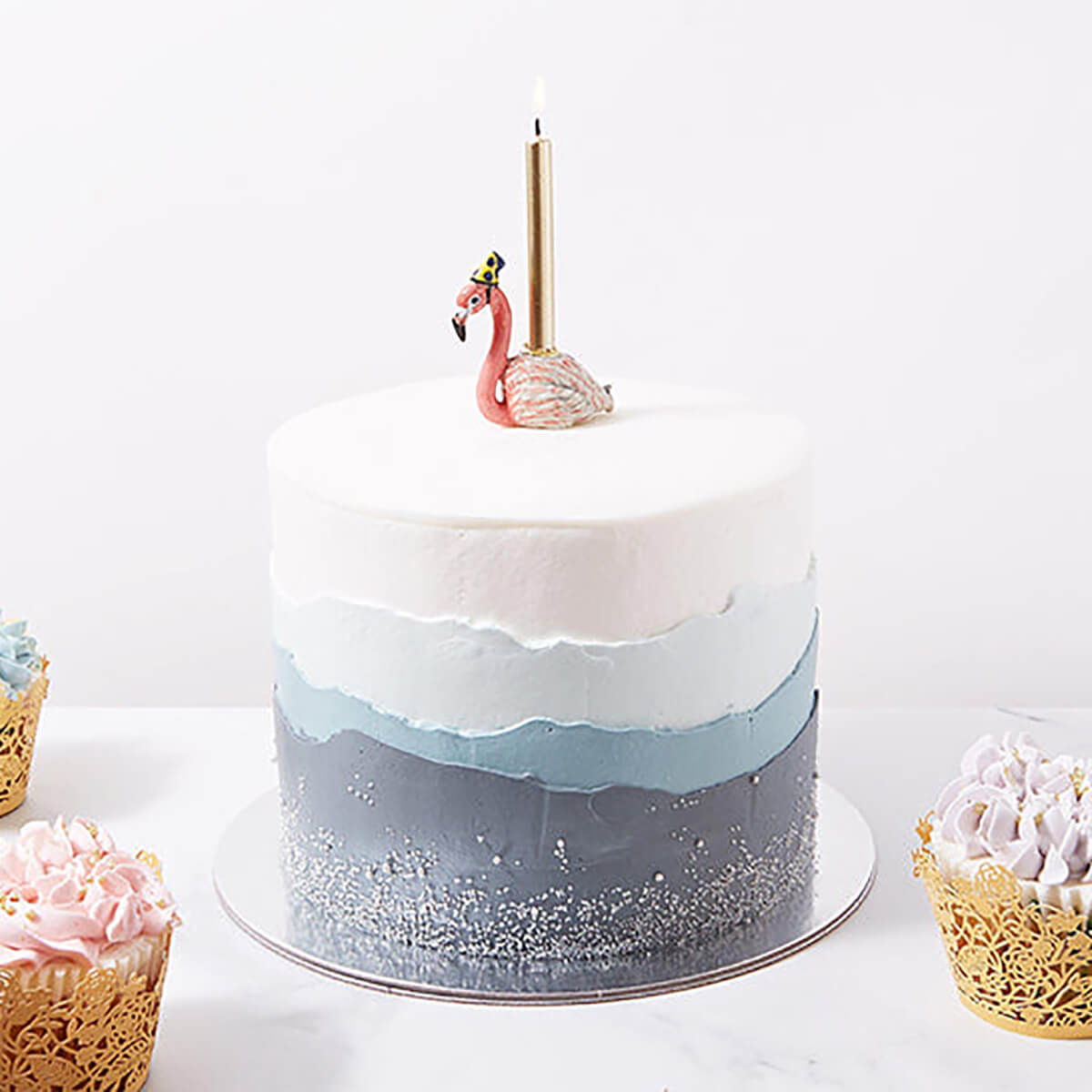 Flamingo Party Animal Ceramic Cake Topper by Camp Hollow