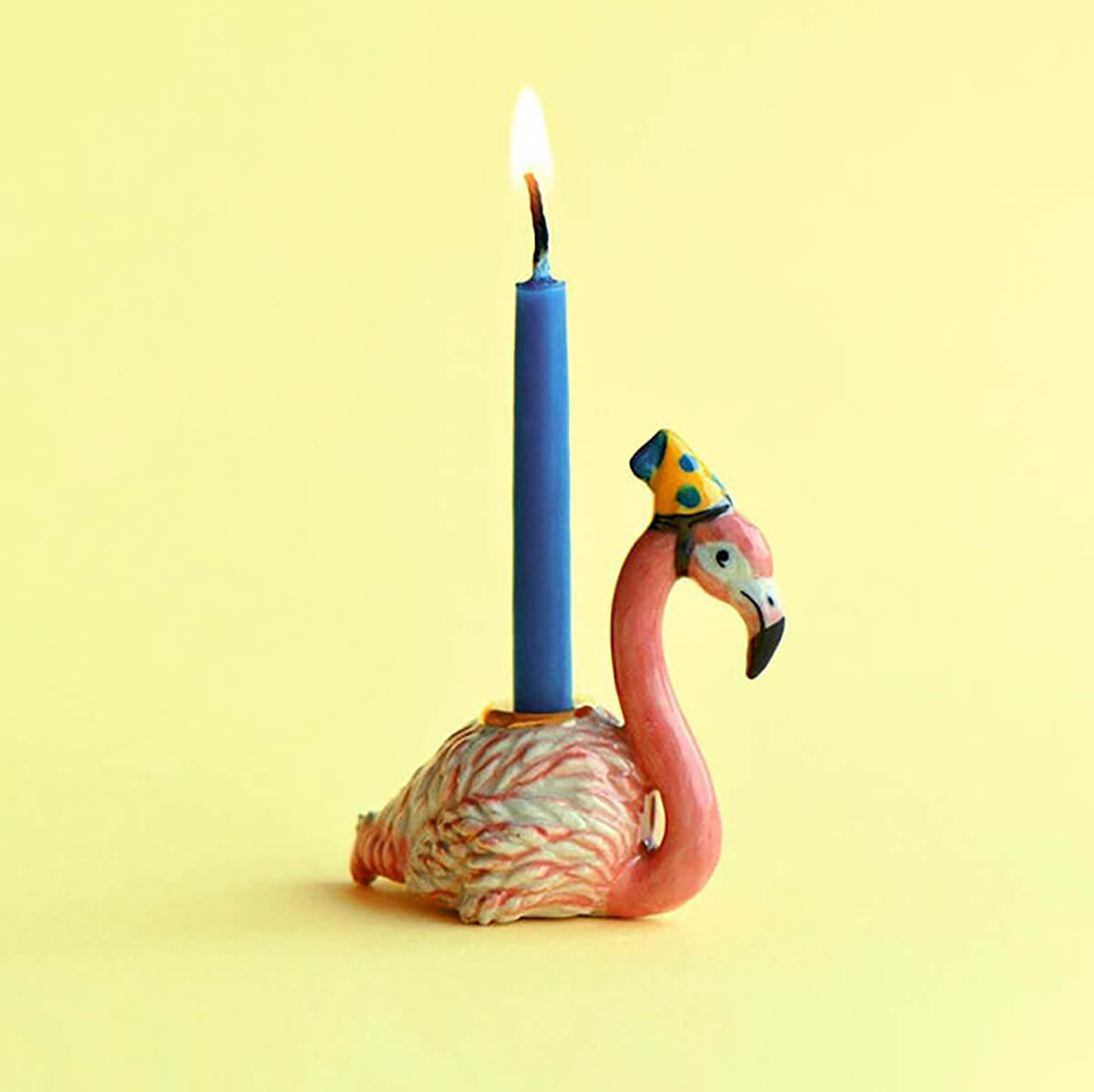 Flamingo Party Animal Ceramic Cake Topper by Camp Hollow