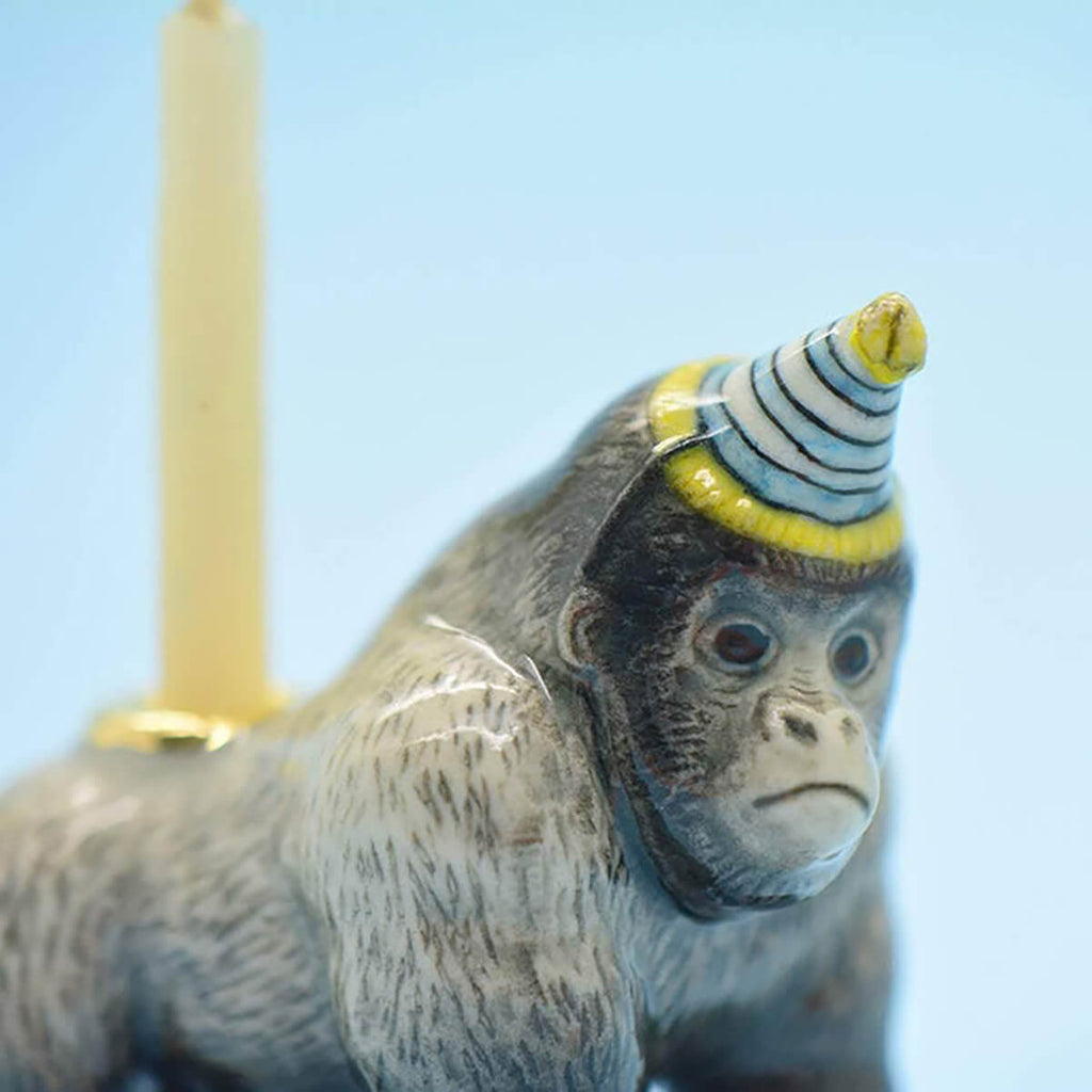 Gorilla Party Animal Ceramic Cake Topper by Camp Hollow