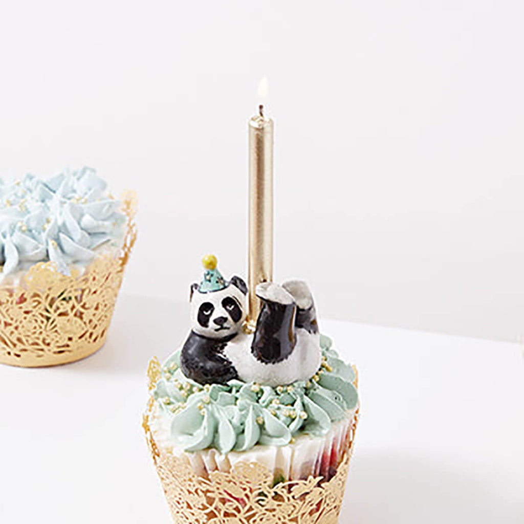 Panda Party Animal Ceramic Cake Topper by Camp Hollow