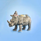 Rhino Party Animal Ceramic Cake Topper by Camp Hollow