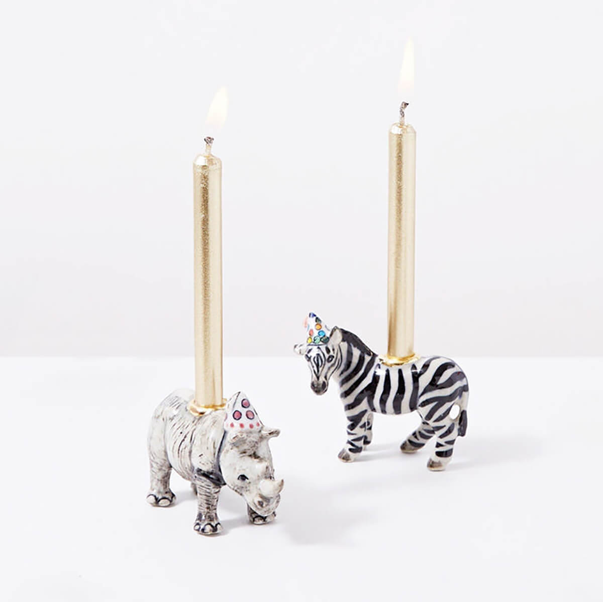 Zebra Party Animal Ceramic Cake Topper by Camp Hollow