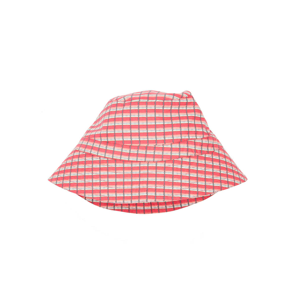 Wembley Sun Hat in Red Painted Check by Caramel