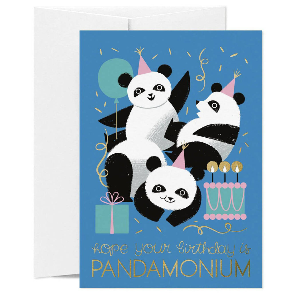 Pandamonium Greetings Card by Ellen Surrey for Card Nest