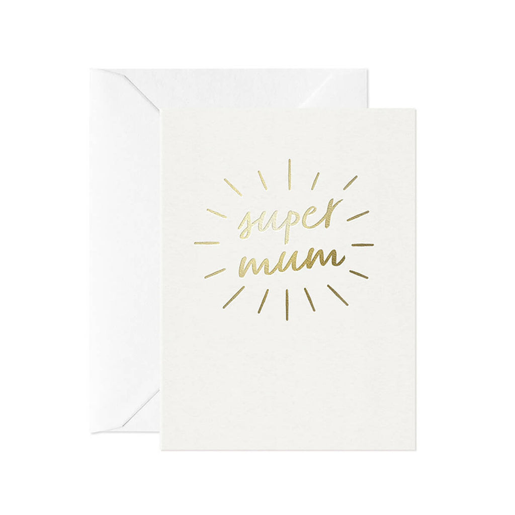 Super Mum Mini Greetings Card by Leah Quinn for Card Nest