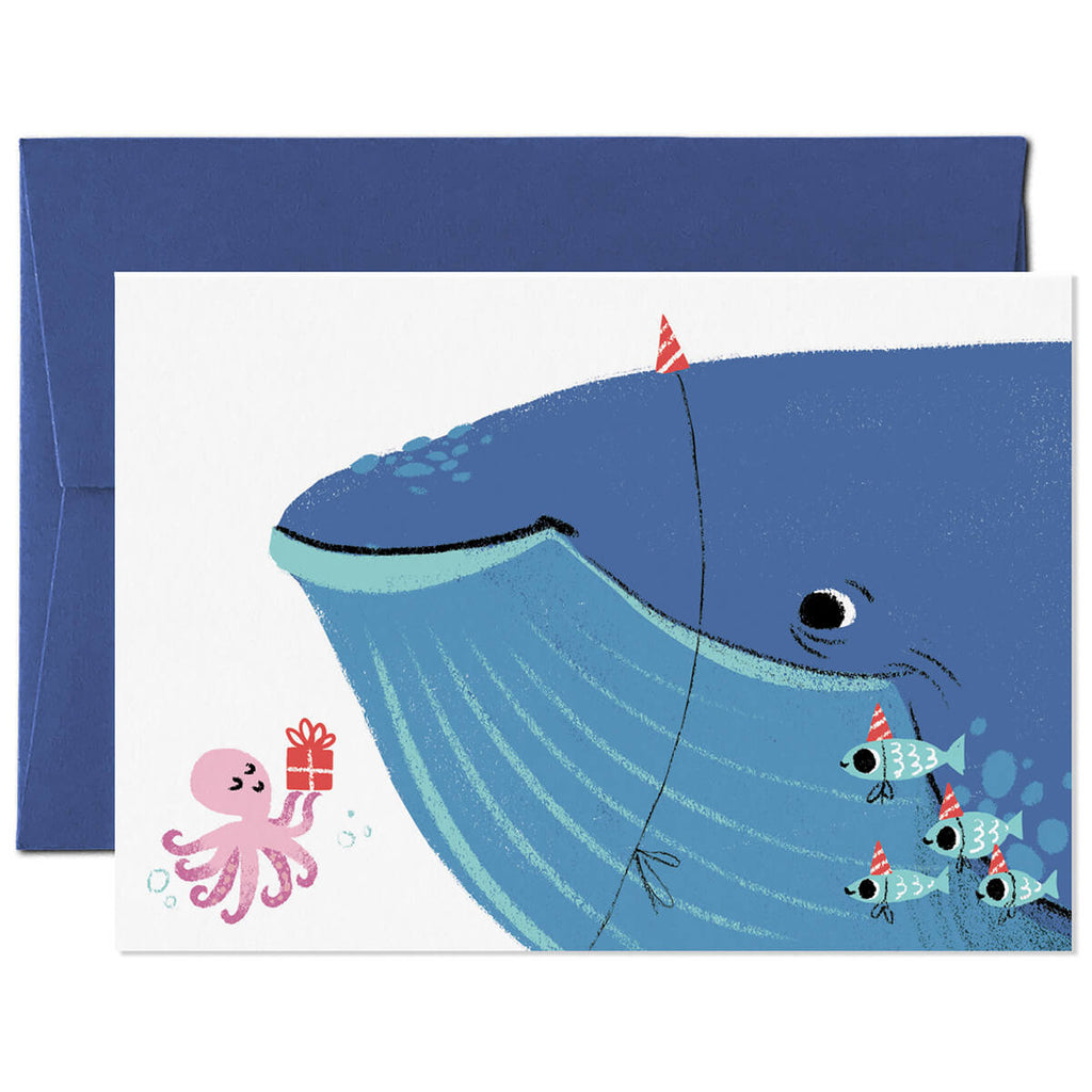 Whale Of A Time Greetings Card by Carolina Buzio for Card Nest