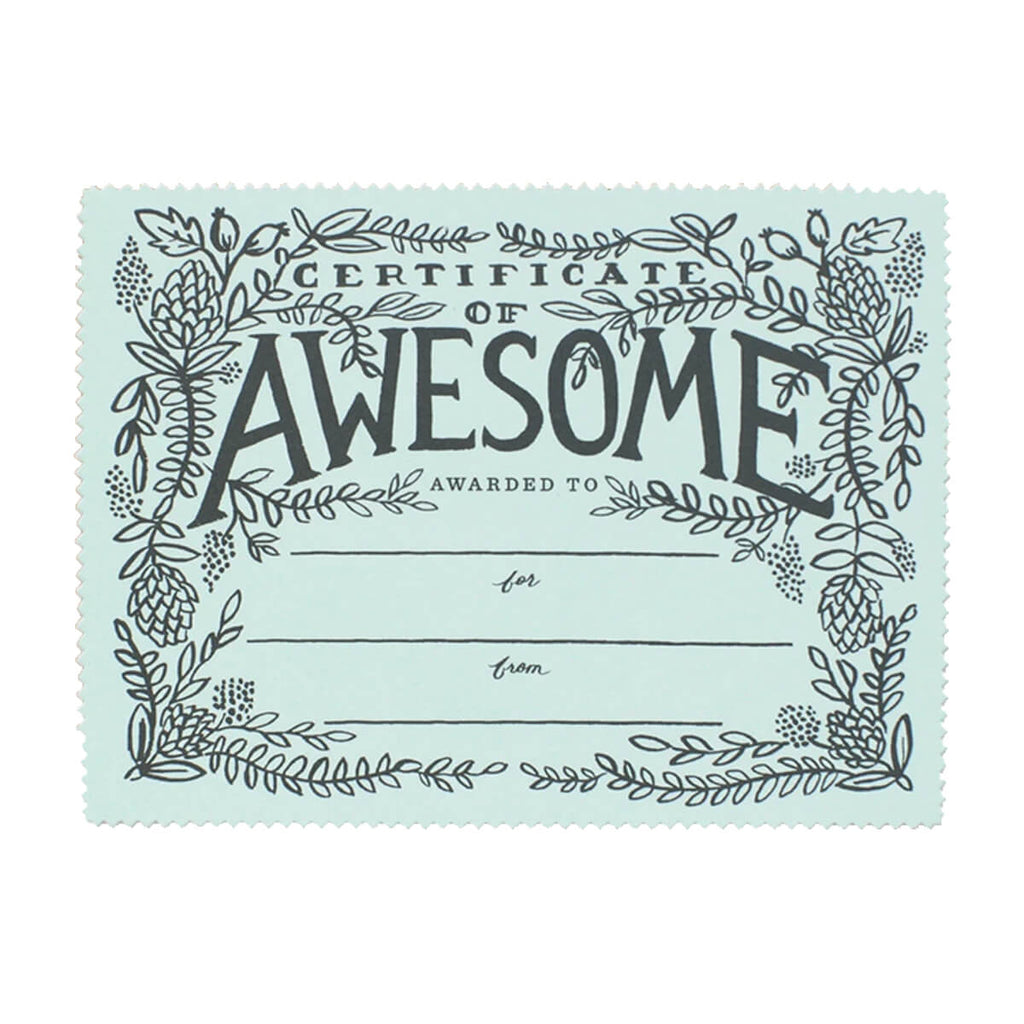 Certificate Of Awesome Greetings Card By Rifle Paper Co.