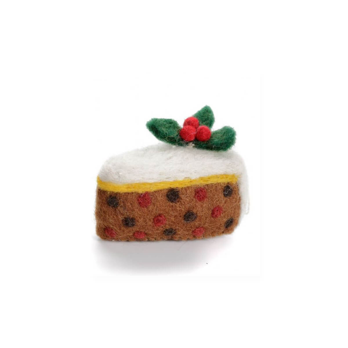 Christmas Cake Slice Felt Hanging Tree Decoration by Amica