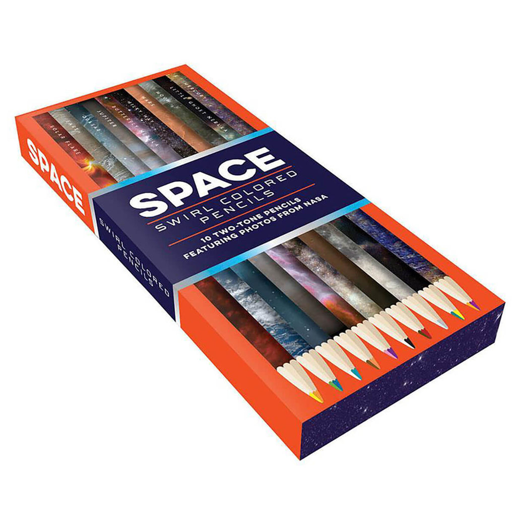 Space Box Of 10 Swirl Coloured Pencils by Chronicle Books