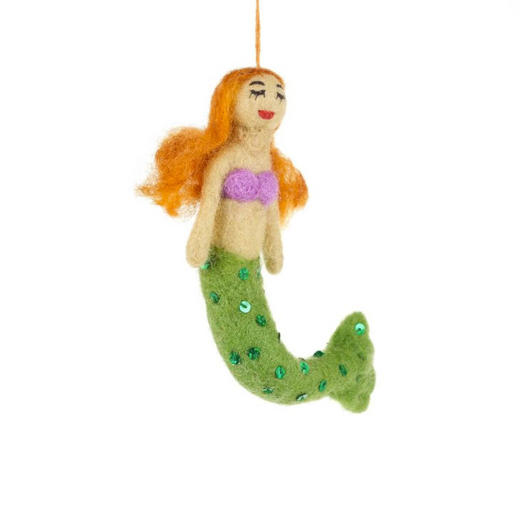 Coral Mermaid Hanging Decoration by Felt So Good