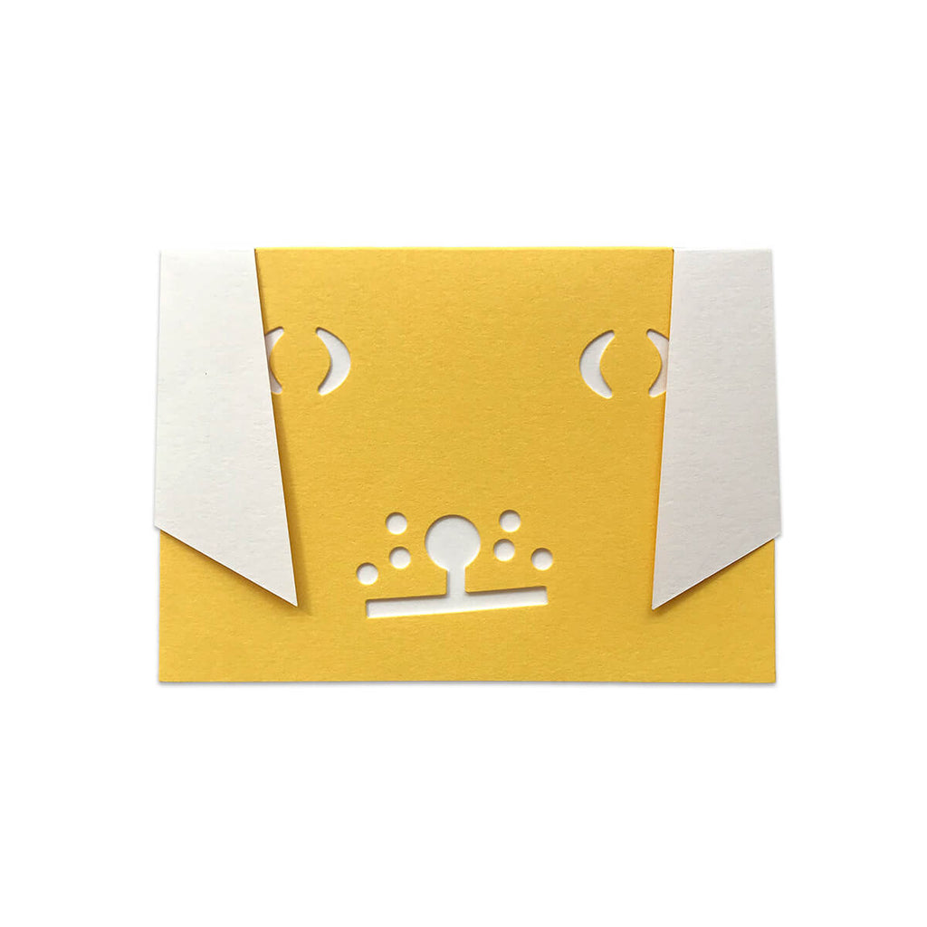 The Yellow Dog Greetings Card by Cut&Make