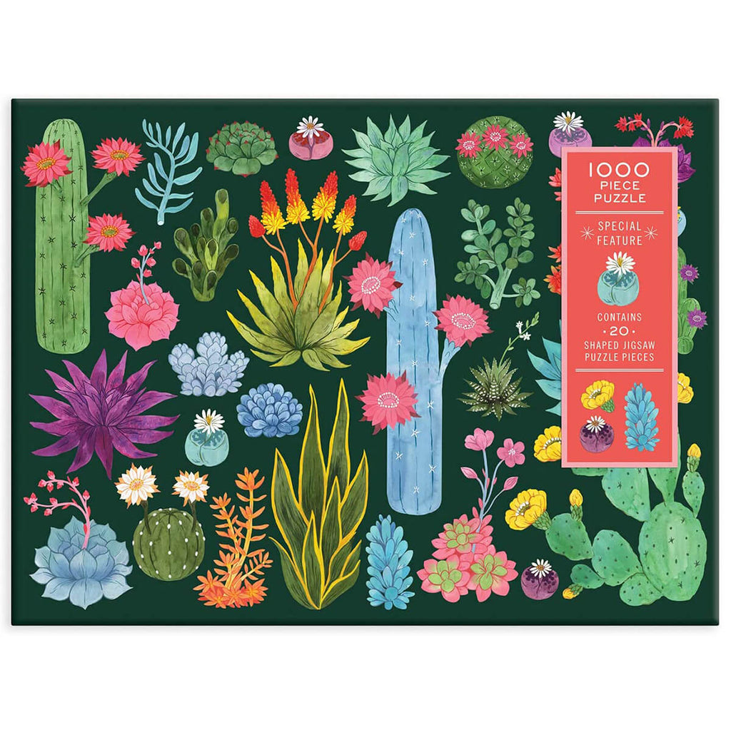 Desert Flora 1000 Piece Puzzle with Shaped Pieces by Mudpuppy