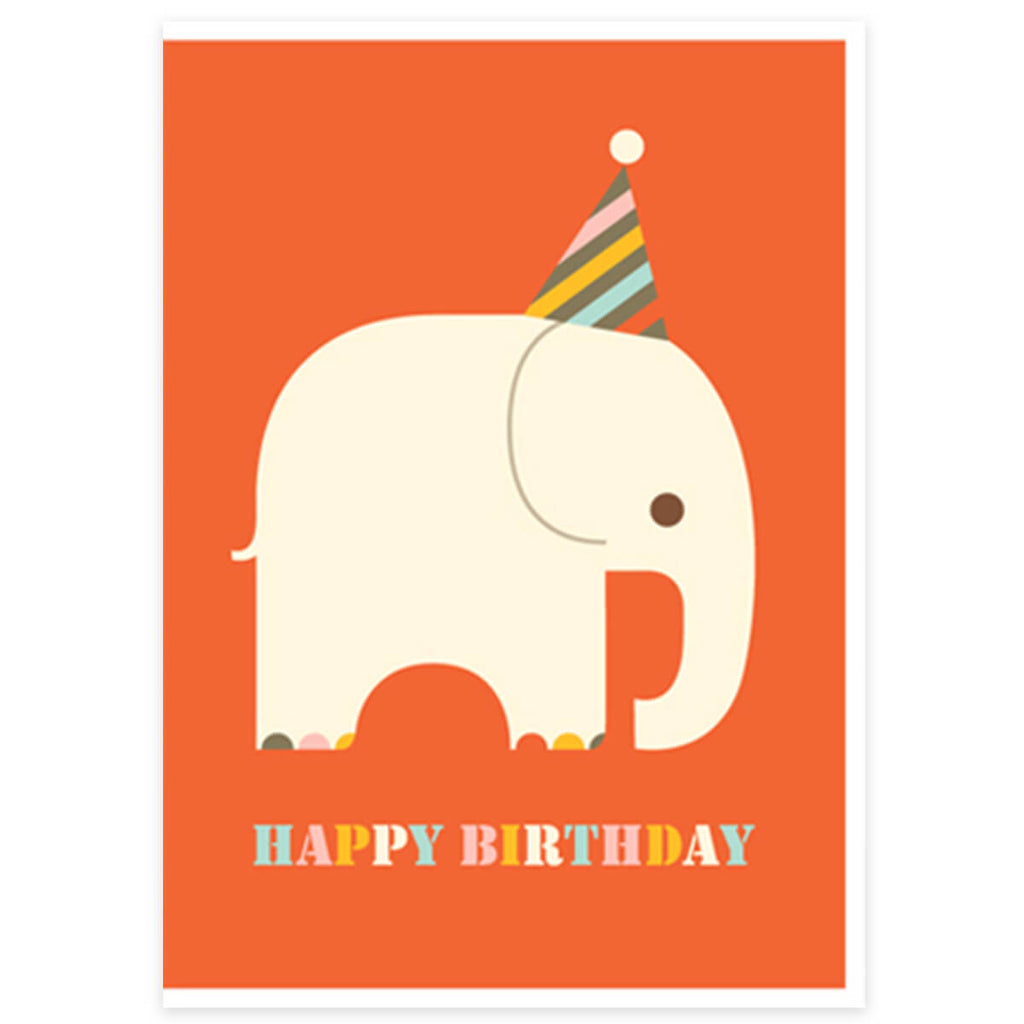 Birthday Elephant Greetings Card by Dicky Bird