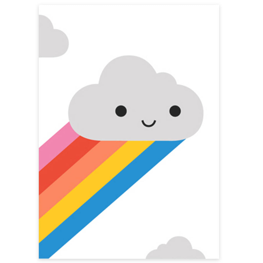 Happy Cloud Greetings Card by Dicky Bird