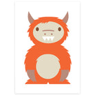 Monster Greetings Card by Dicky Bird