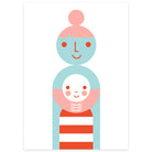 Mother And Child Greetings Card by Dicky Bird