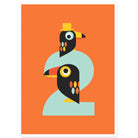 Toucans Greetings Card by Dicky Bird