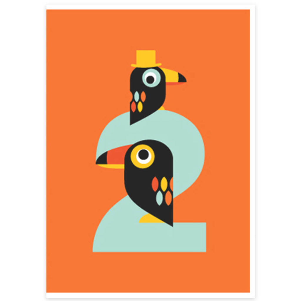 Toucans Greetings Card by Dicky Bird