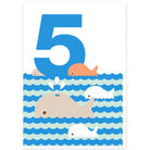 Whales Greetings Card by Dicky Bird