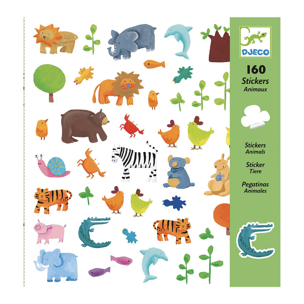 Animals 160 Paper Stickers by Djeco