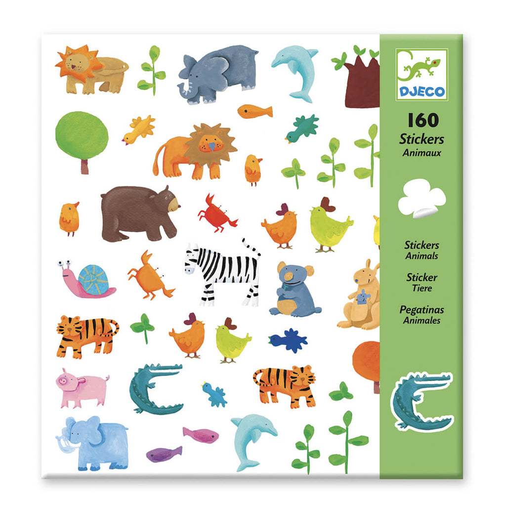 Animals 160 Paper Stickers by Djeco