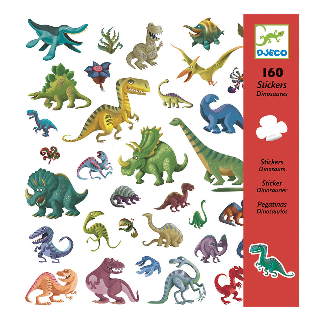 Dinosaurs 160 Paper Stickers by Djeco