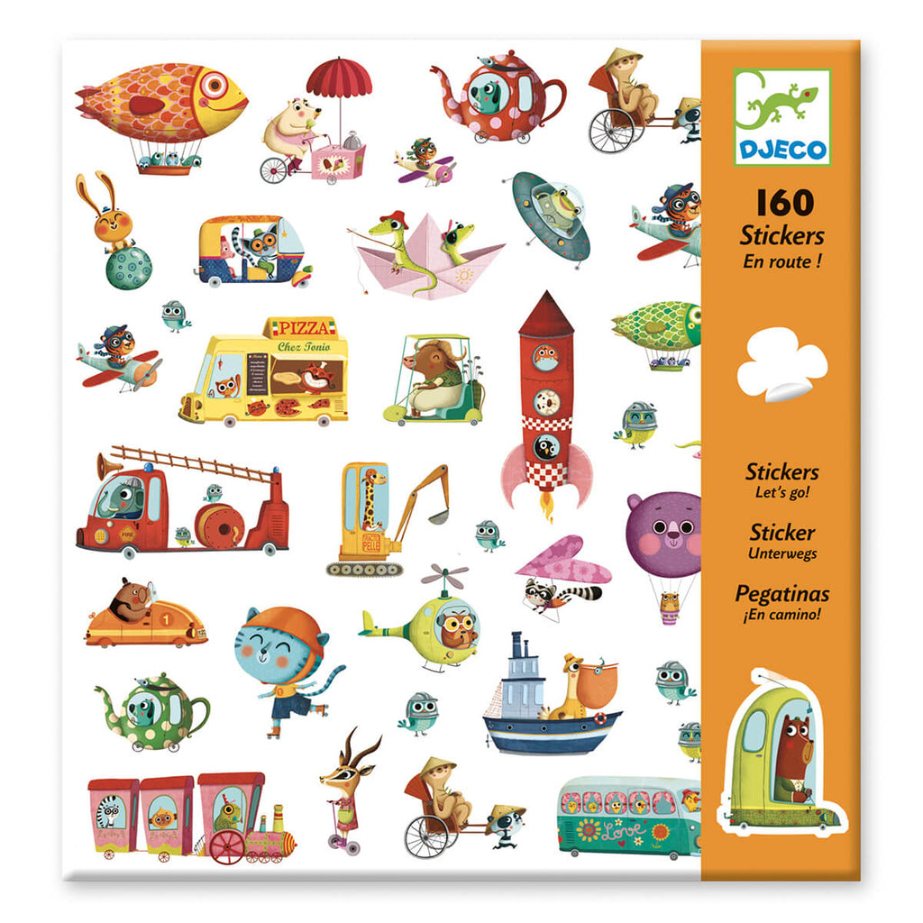 Let's Go 160 Paper Stickers by Djeco