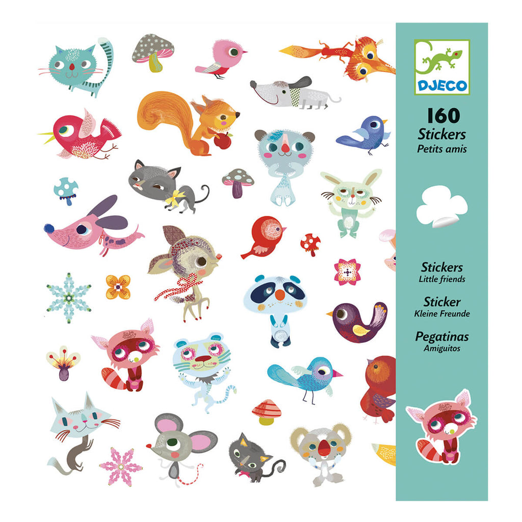 Little Friends 160 Paper Stickers by Djeco