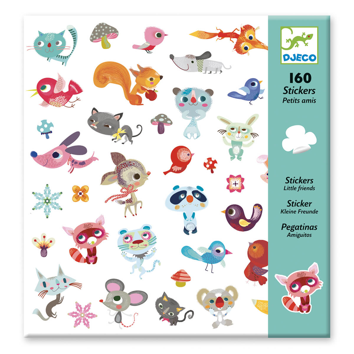 Little Friends 160 Paper Stickers by Djeco