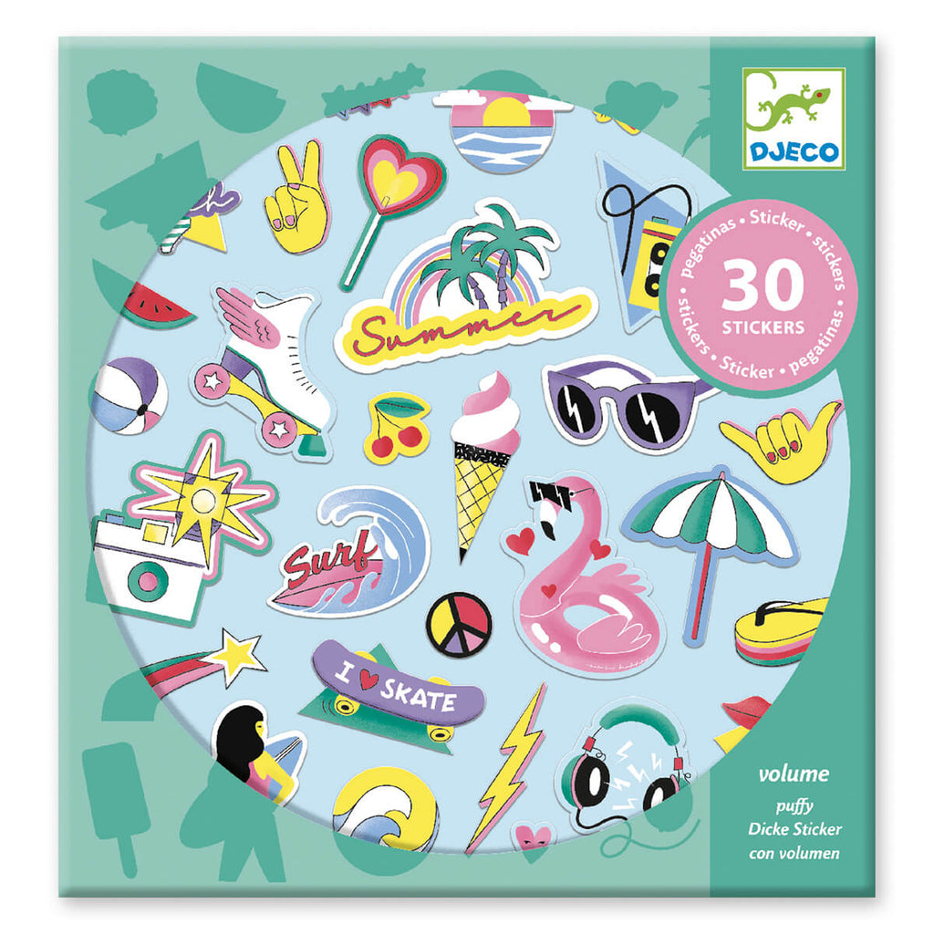 California 30 Puffy Stickers by Djeco