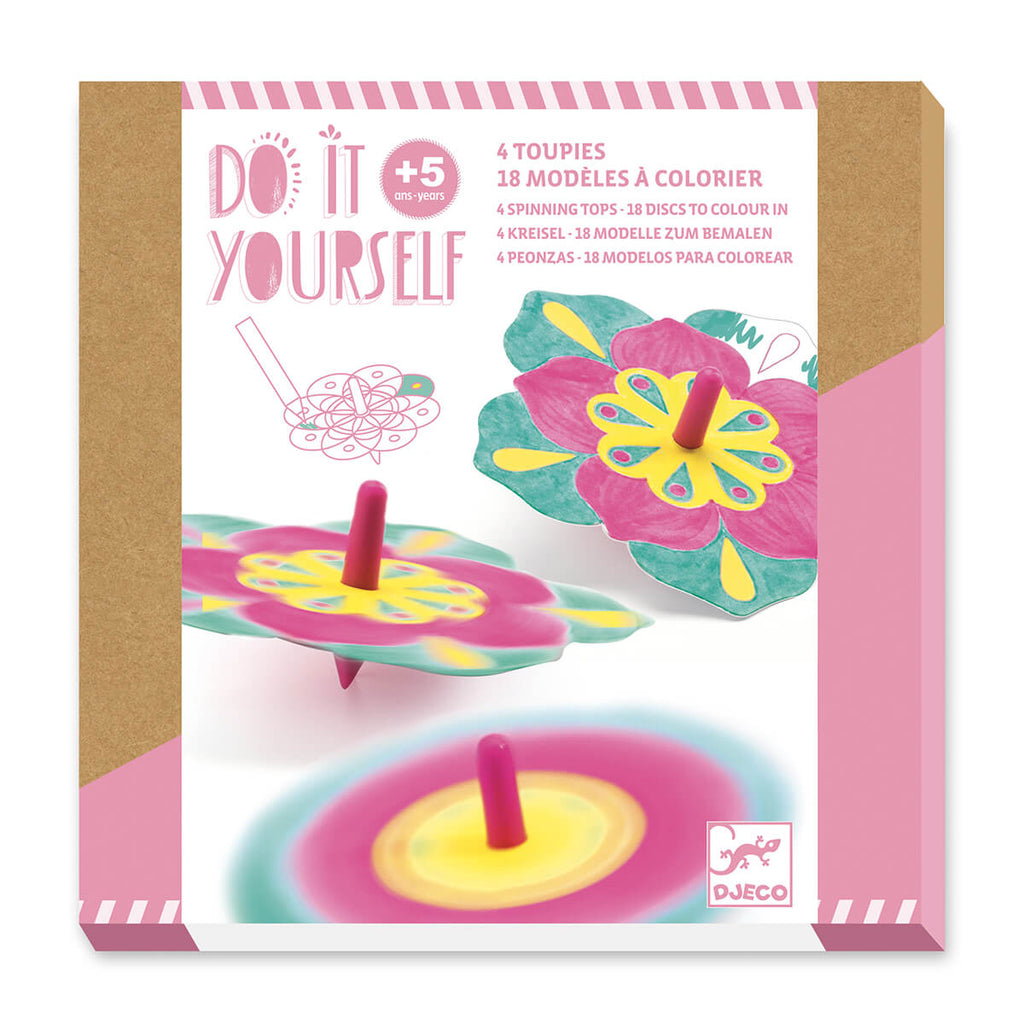 Flowers Spinning Tops DIY Craft Kit by Djeco