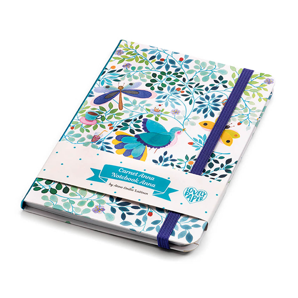 Anna Small Plain Notebook With Elastic Closure by Djeco