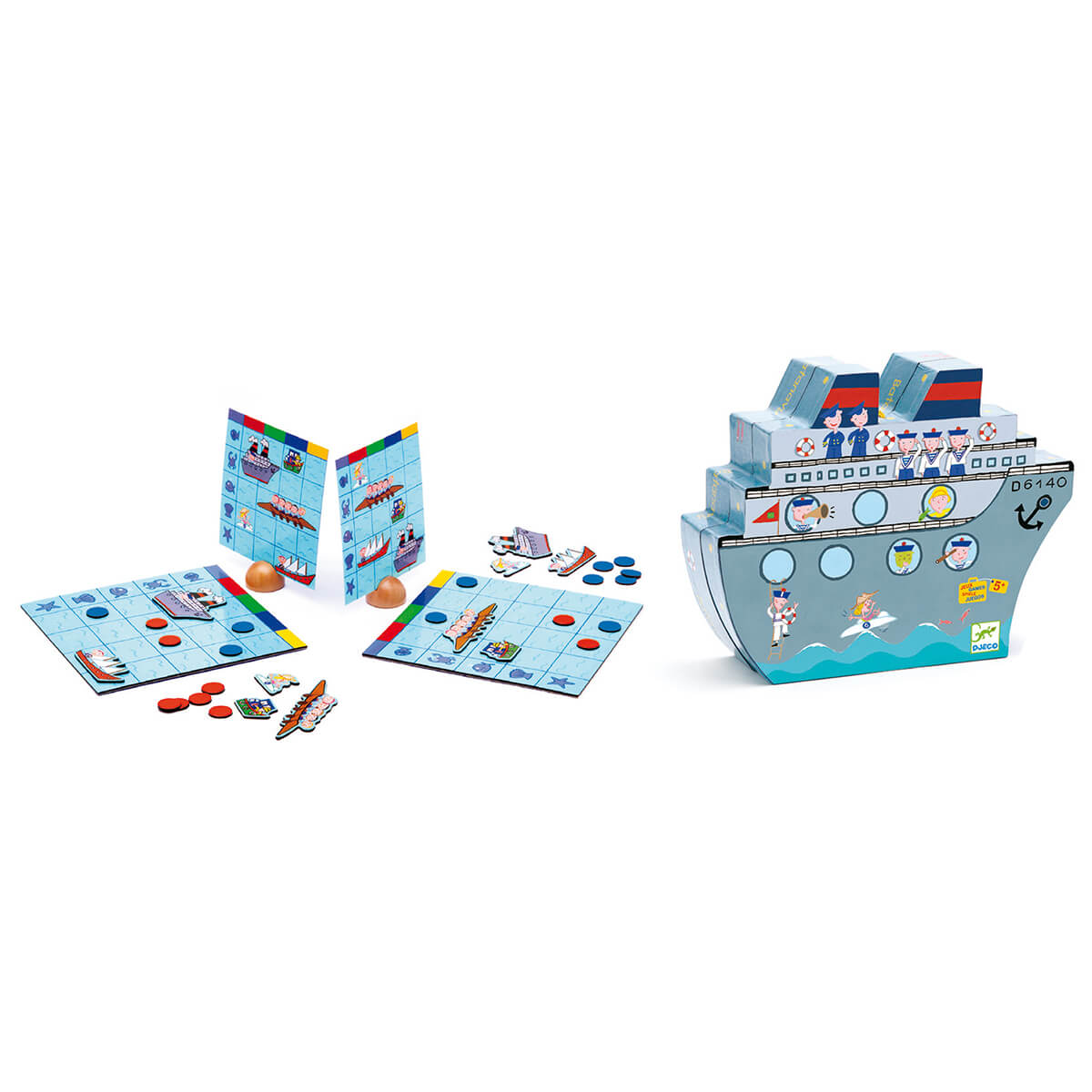 Naviplouf Magnetic Battleships Game by Djeco