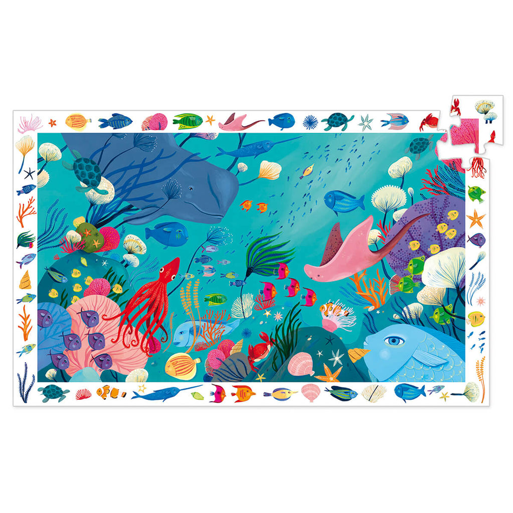 Aquatic 54 Piece Observation Jigsaw Puzzle by Djeco