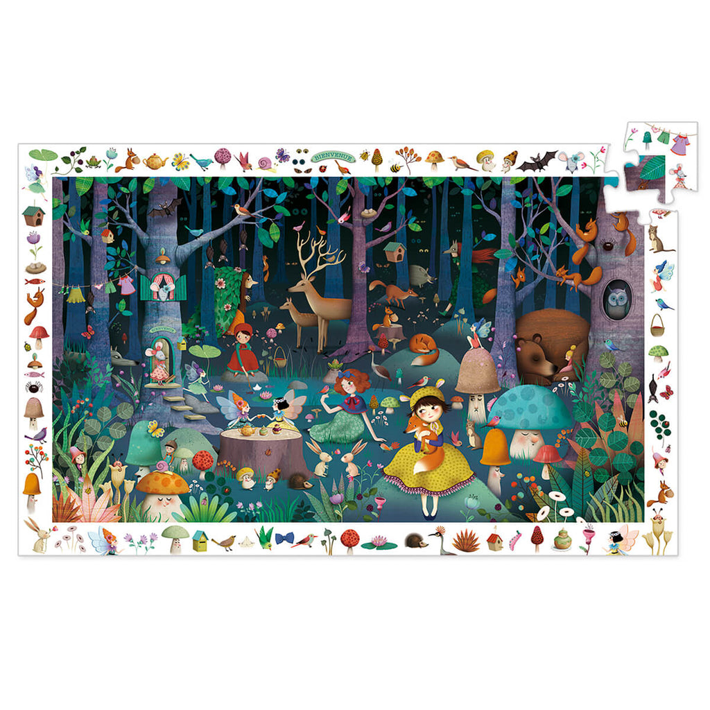 Enchanted Forest 100 Piece Observation Jigsaw Puzzle by Djeco