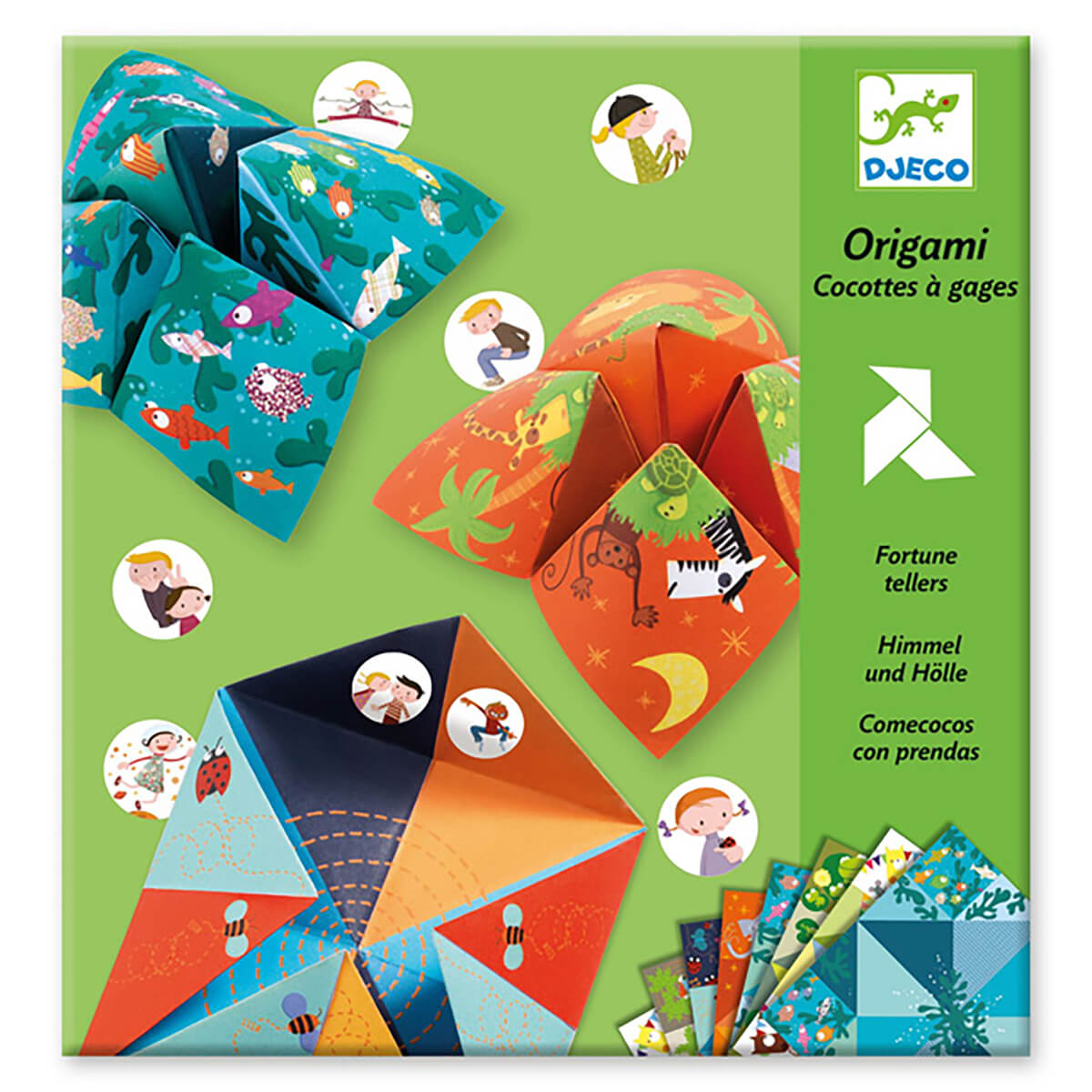 Animals Fortune Tellers Origami Craft Kit by Djeco – Junior Edition