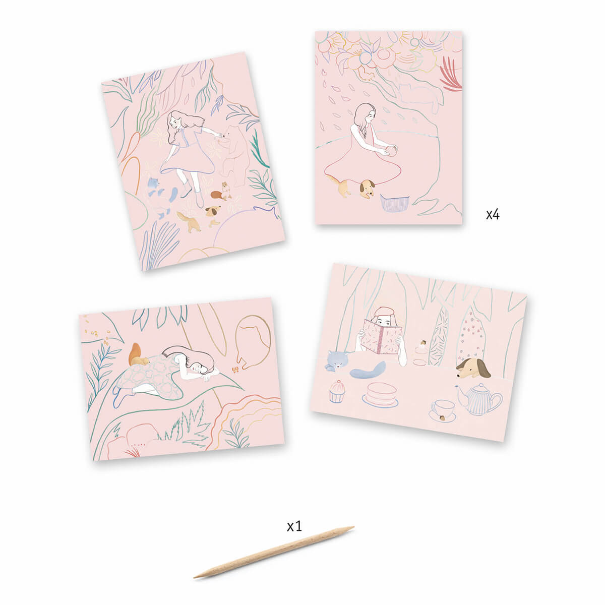 The Picnic Pastel Scratch Boards by Djeco