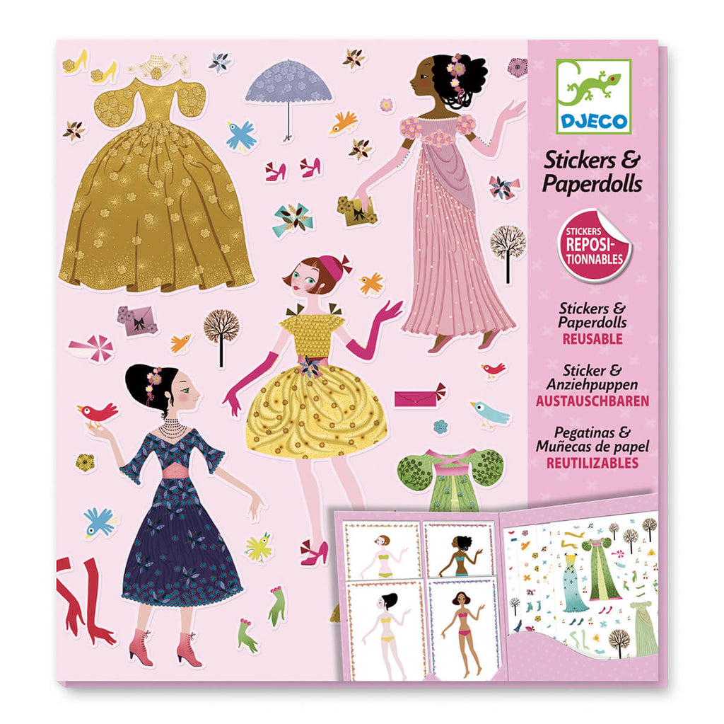 Dresses Through The Seasons Stickers And Paper Dolls by Djeco