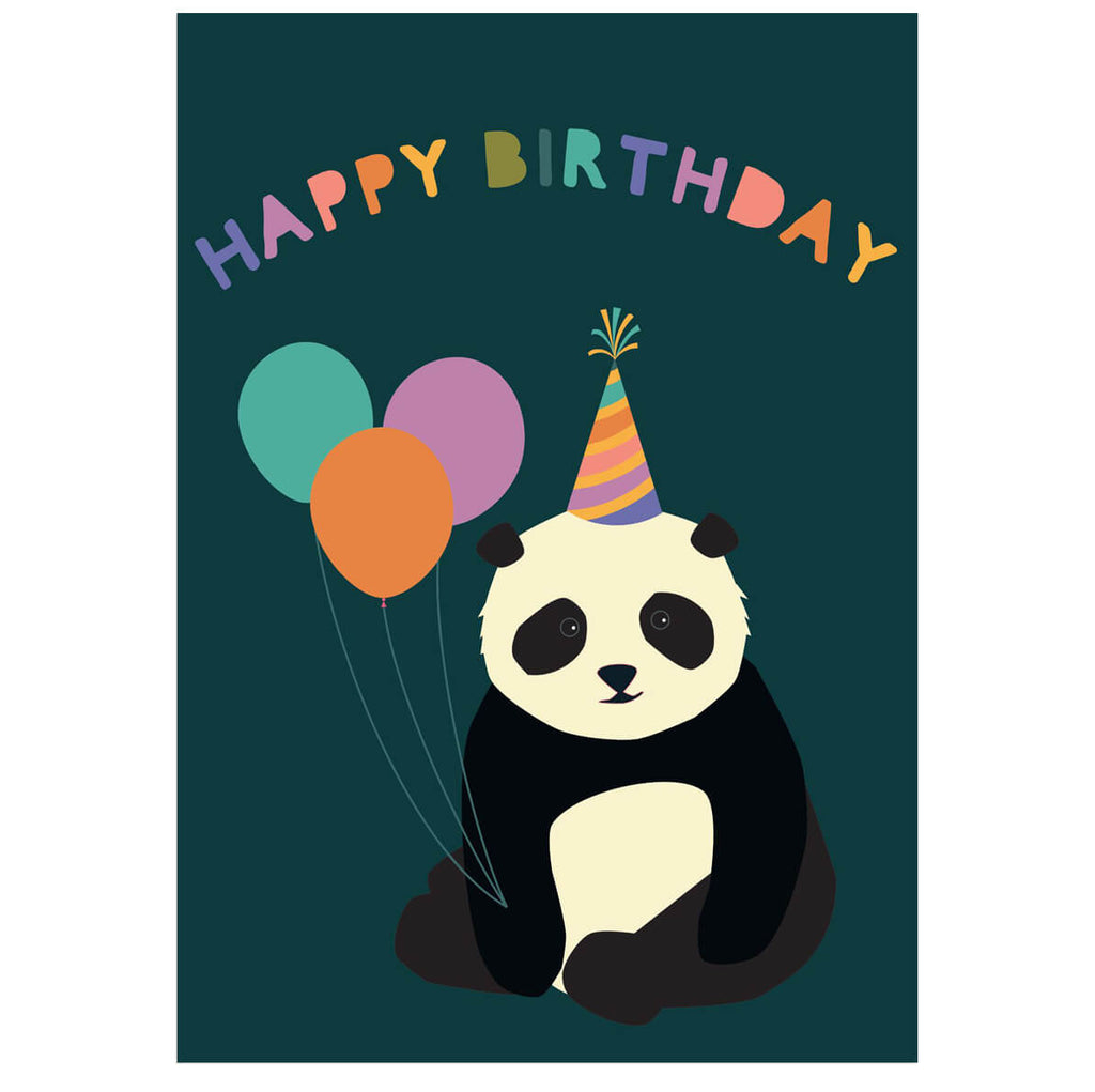 Happy Birthday Panda Greetings Card by Elena Essex for Earlybird Designs