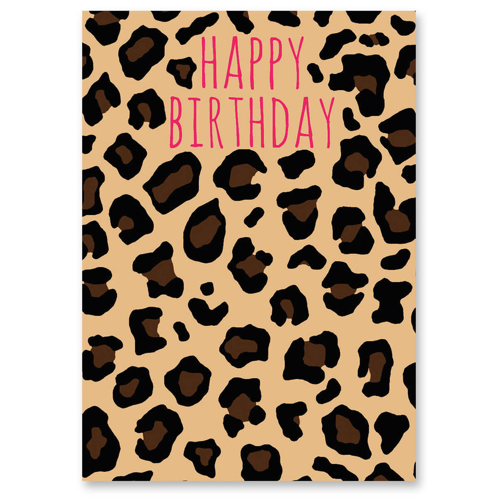 Birthday Leopard Print Greetings Card by Bex Parkin for Earlybird Designs