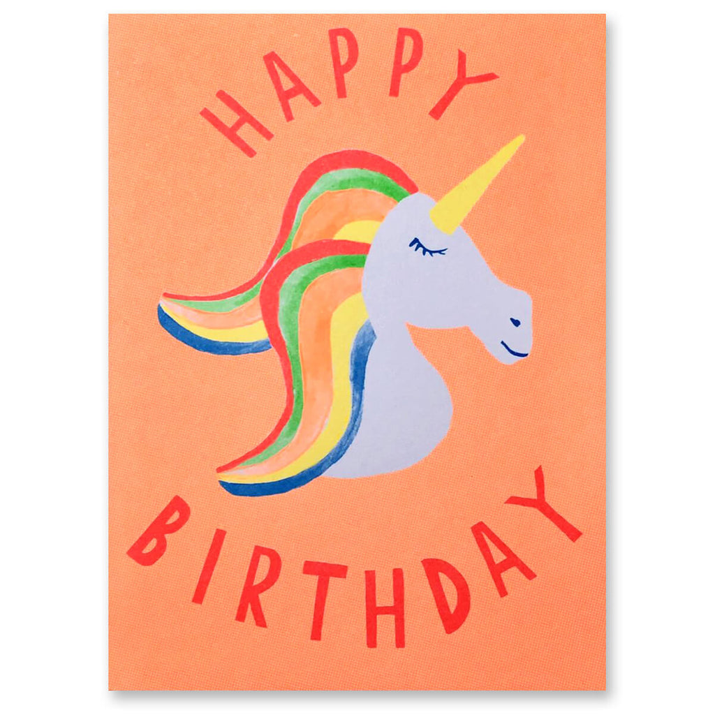 Neon Birthday Unicorn Greetings Card by Dominic Early for Earlybird Designs